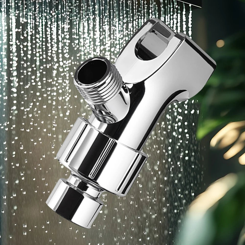 Adjustable Shower Arm Mount Shower Head Holder Three-Way Shower Head Holder for Connecting Shower Arm and Shower Hose