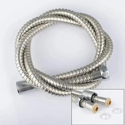 1/2" Extra Thick Silver Stainless Steel Shower Hose,Explosion-Proof Plumbing Hose for Showerhead,Rainfall Shower and Bath Faucet