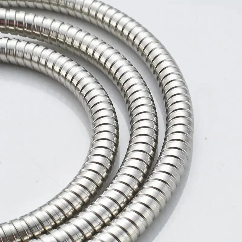 1/2" Extra Thick Silver Stainless Steel Shower Hose,Explosion-Proof Plumbing Hose for Showerhead,Rainfall Shower and Bath Faucet