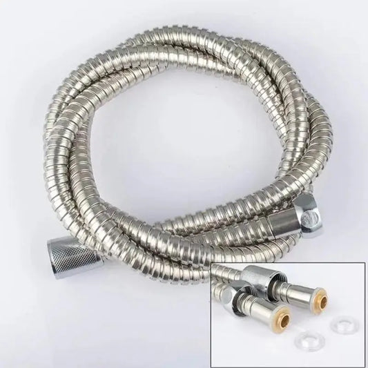 1/2" Extra Thick Silver Stainless Steel Shower Hose,Explosion-Proof Plumbing Hose for Showerhead,Rainfall Shower and Bath Faucet