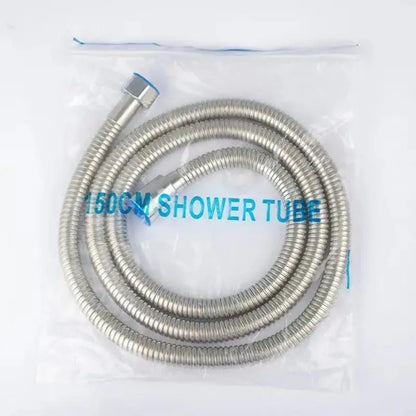 1/2" Extra Thick Silver Stainless Steel Shower Hose,Explosion-Proof Plumbing Hose for Showerhead,Rainfall Shower and Bath Faucet