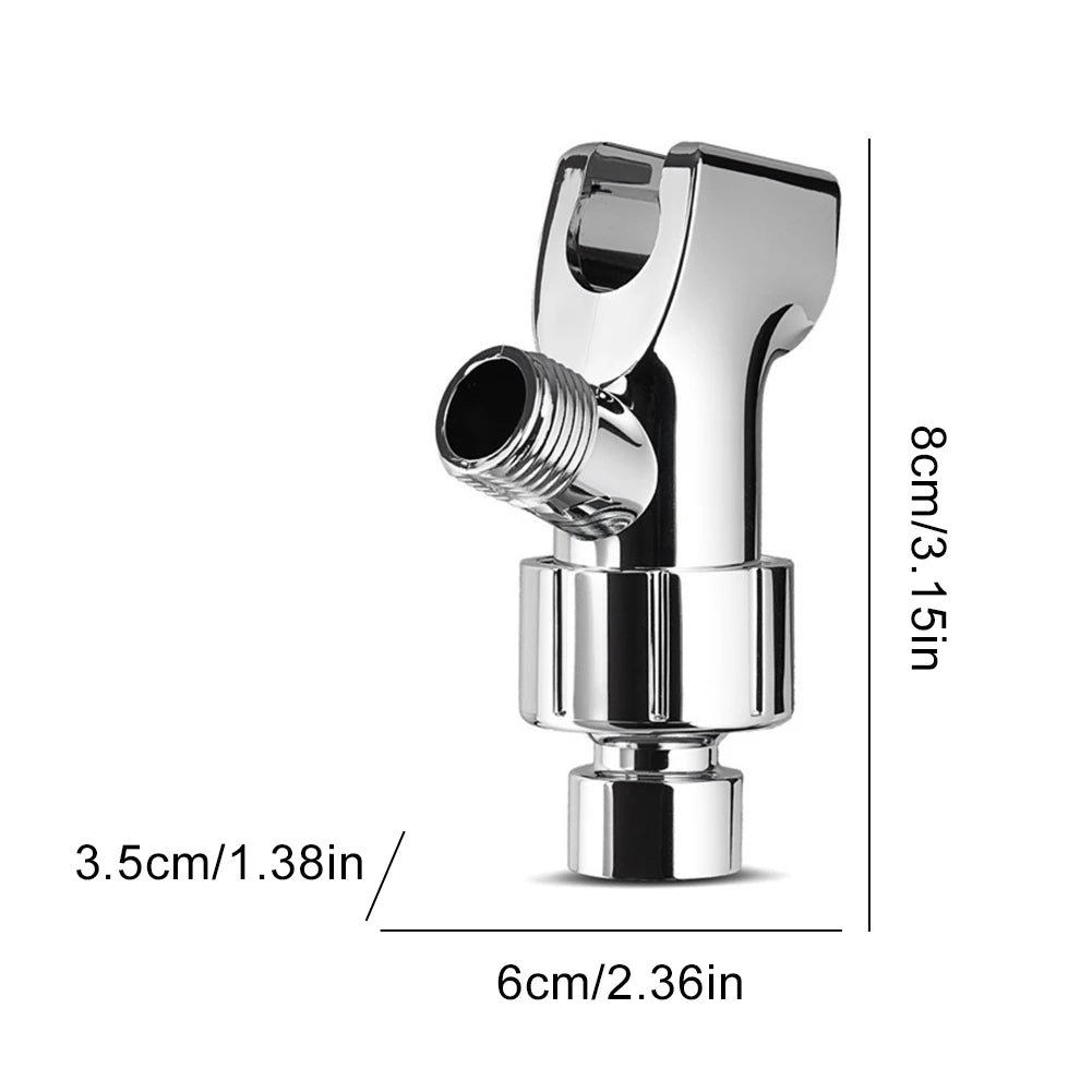 Adjustable Shower Arm Mount Shower Head Holder Three-Way Shower Head Holder for Connecting Shower Arm and Shower Hose
