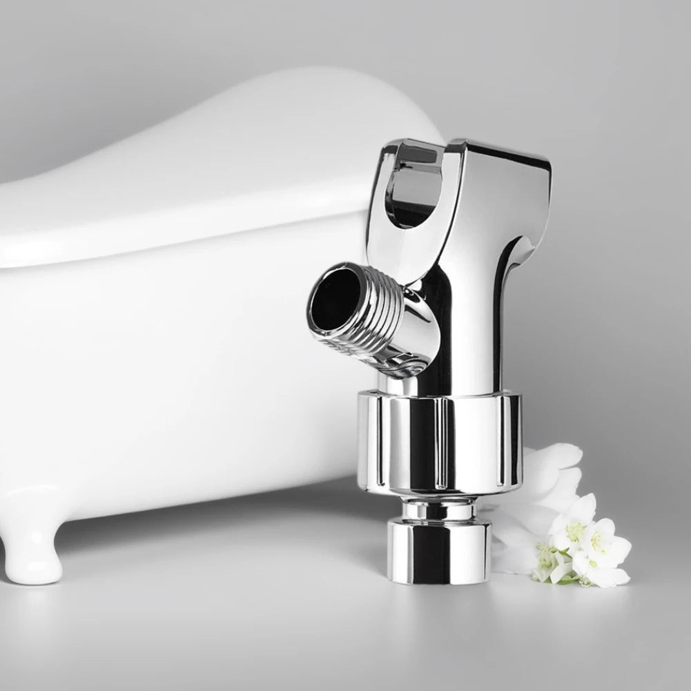 Adjustable Shower Arm Mount Shower Head Holder Three-Way Shower Head Holder for Connecting Shower Arm and Shower Hose