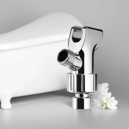 Adjustable Shower Arm Mount Shower Head Holder Three-Way Shower Head Holder for Connecting Shower Arm and Shower Hose